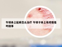 牛犊身上起癣怎么治疗 牛犊子身上有疙瘩是咋回事