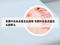 生菜叶长白点是怎么回事 生菜叶长白点是怎么回事儿