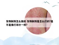 生物制剂怎么做的 生物制剂是怎么打的?是不是像打吊针一样?