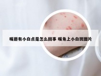 嘴唇有小白点是怎么回事 嘴角上小白斑图片