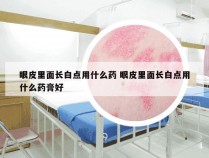 眼皮里面长白点用什么药 眼皮里面长白点用什么药膏好