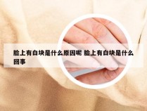 脸上有白块是什么原因呢 脸上有白块是什么回事