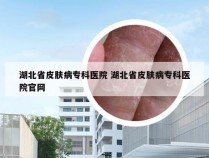 湖北省皮肤病专科医院 湖北省皮肤病专科医院官网