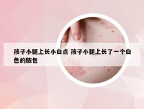 孩子小腿上长小白点 孩子小腿上长了一个白色的脓包