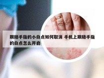 跟随手指的小白点如何取消 手机上跟随手指的白点怎么开启