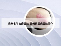 贵州省牛皮癣医院 贵州银屑病医院简介