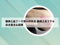 胳膊上起了一个很小的白点 胳膊上长了个小白点是怎么回事