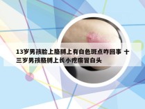 13岁男孩脸上胳膊上有白色斑点咋回事 十三岁男孩胳膊上长小疙瘩冒白头