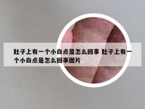 肚子上有一个小白点是怎么回事 肚子上有一个小白点是怎么回事图片