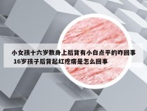 小女孩十六岁数身上后背有小白点平的咋回事 16岁孩子后背起红疙瘩是怎么回事