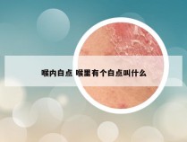 喉内白点 喉里有个白点叫什么