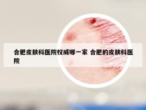 合肥皮肤科医院权威哪一家 合肥的皮肤科医院