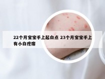 22个月宝宝手上起白点 23个月宝宝手上有小白疙瘩