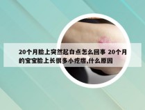 20个月脸上突然起白点怎么回事 20个月的宝宝脸上长很多小疙瘩,什么原因