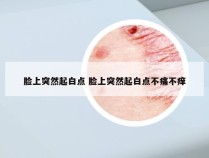 脸上突然起白点 脸上突然起白点不痛不痒