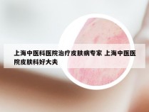 上海中医科医院治疗皮肤病专家 上海中医医院皮肤科好大夫