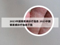 2023中国银屑病诊疗指南 2023中国银屑病诊疗指南下载