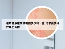 诺尔曼多维生物制剂多少钱一盒 诺尔曼多维效果怎么样